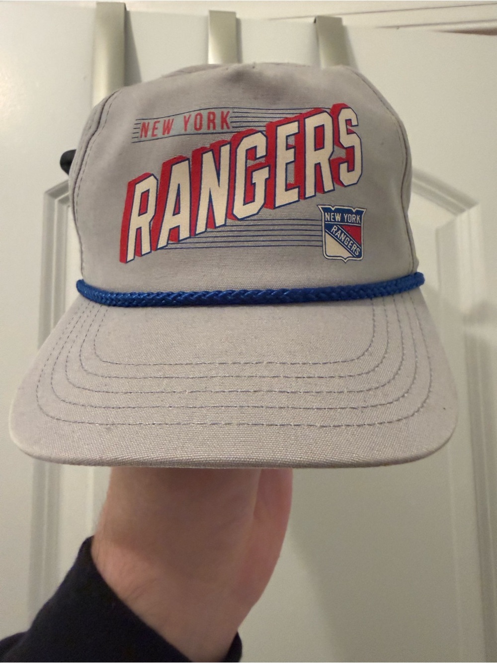 American Needle New York Rangers Gray Cap with Red & Blue Logo